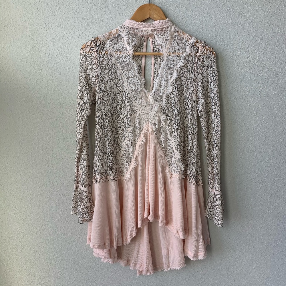 Free People | Pearl Tell Tale Lace Tunic N28 - Picture 3 of 8